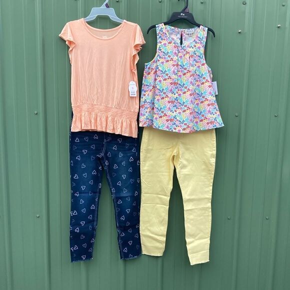 Girls Fashion Jeggings, T-Shirt & Tank Top 4-Piece Set Size XXL (18) - Picture 1 of 10